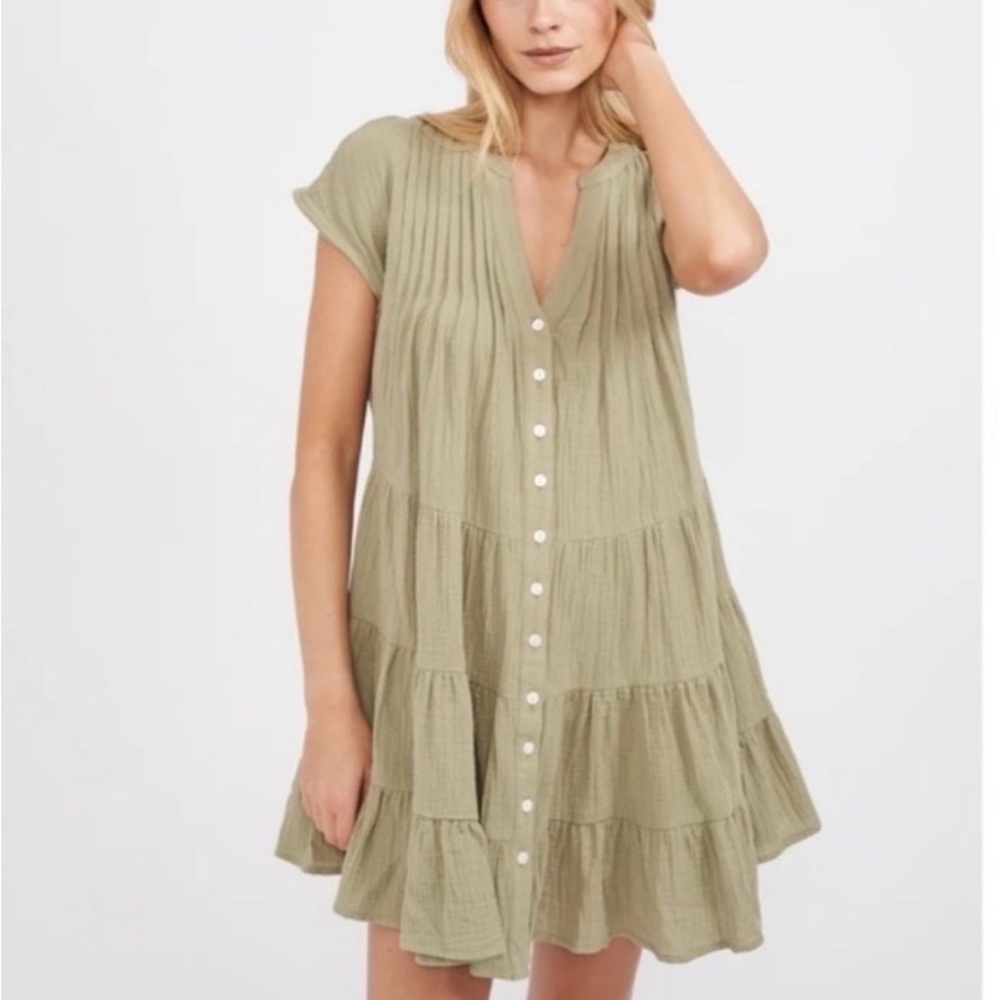 Marea light green/“succulent” color Mackenzie mini dress/cover up - Picture 3 of 8